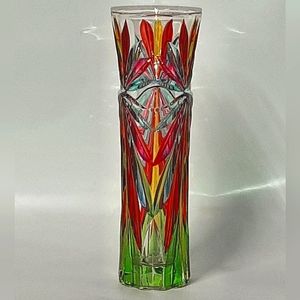 Art Glass Rainbow Vase